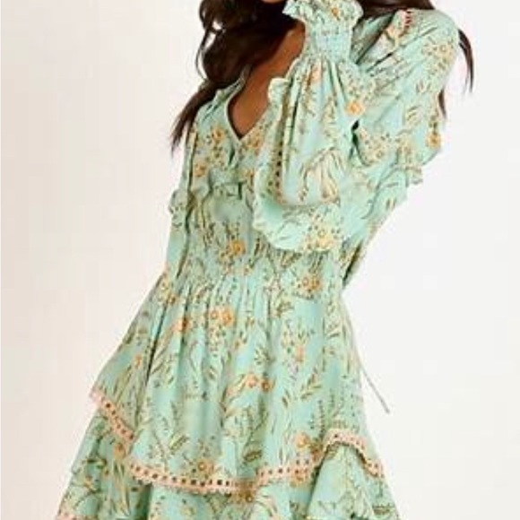 🌸 BNWT Spell Maisie Playdress Vintage Turquoise Size XS - Picture 2 of 5